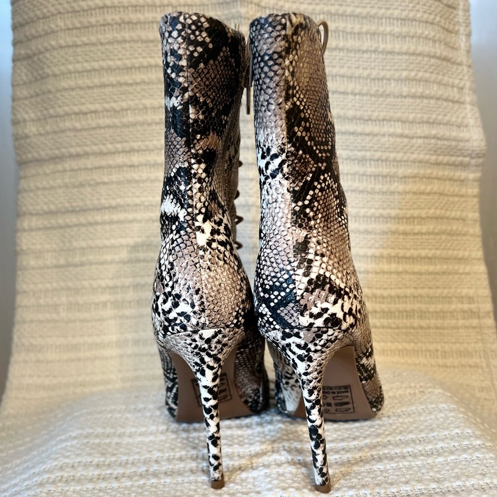 Qupid Snake Print Booties - image 2